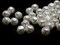 40 10mm White Round Nugget Vintage Cultura Pearls White Plastic Beads